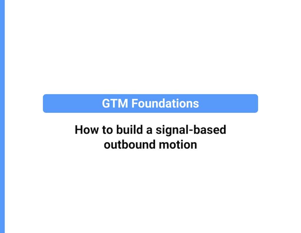 241024 SaaS Weekly Playbook - signal-based outbound motion